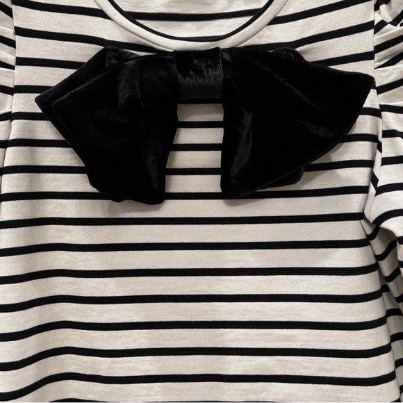 Boden Black and White Striped Top - Picture 1 of 7